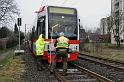 Kind unter Strassenbahn Koeln Porz Steinstr 15